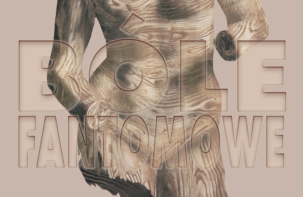 Plakat spektaklu ,,Bóle fantomowe''