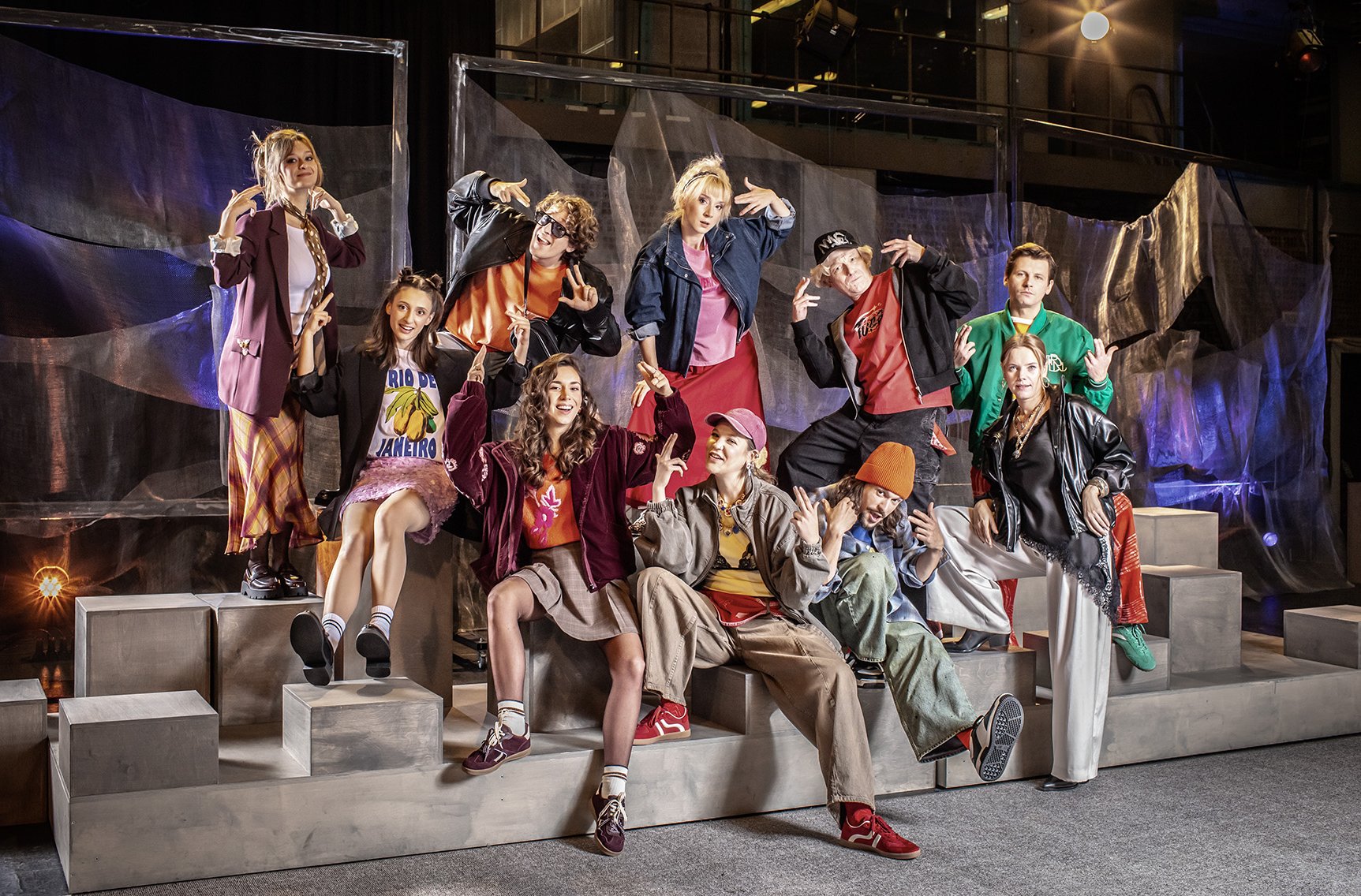 Zdjęcie ze spektaklu ,,Kochajmy skowronki talent show”